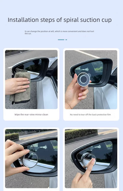 Rearview Round Blind Spot Mirror – 360° Wide Angle Car Reversing Assist