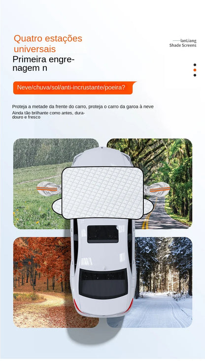 Waterproof Magnetic Car Windshield Sunshade – Snow & Sun Protector Front Windscreen Cover