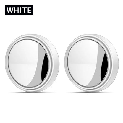 2PCS 360° Adjustable Blind Spot Round Mirrors – Wide Angle Auxiliary Rearview Convex Mirrors
