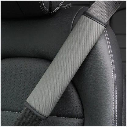 PU Leather Embossed Car Seat Belt Shoulder Cover – Comfort & Decompression Pad