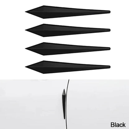 4PCS Car Anti-Scratch Protective Stickers – Bumper, Door, Rearview Mirror Edge Guard Rubber Strips