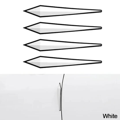 4PCS Car Anti-Scratch Protective Stickers – Bumper, Door, Rearview Mirror Edge Guard Rubber Strips