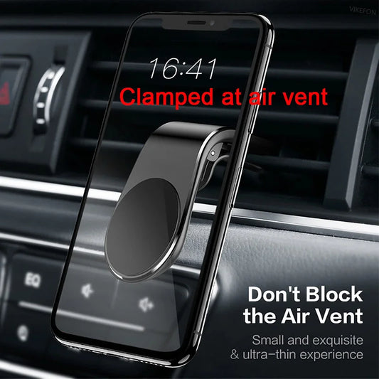 Magnetic Car Phone Holder – Air Vent Clip Mount for iPhone, Samsung, Xiaomi, LG – Car Mobile & GPS Stand