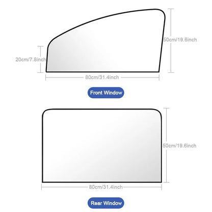 2PCS Privacy & UV Protection Sun Shades for Front and Rear Windows