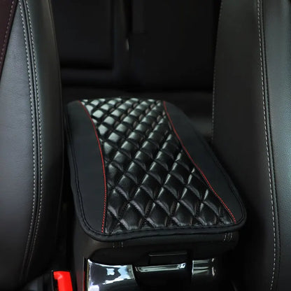 Universal PU Leather Car Armrest Cover Mat – Ethnic Style Waterproof Non-Slip Pad