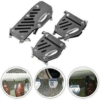 Universal Aluminum Pedal Cover Set for Manual Cars