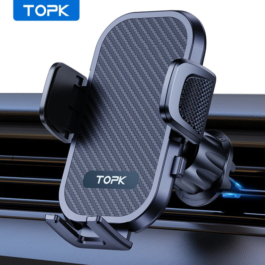 Universal Car Phone Holder for Air Vent with Gravity Clamp Design