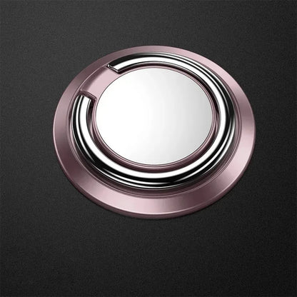360° Rotating Finger Ring Holder Stand – Magnetic Car Mount Phone Grip with Universal Back Sticker