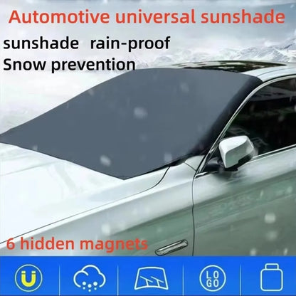 Magnetic Car Front Windscreen Cover – Waterproof Sunshade & Snow Protector