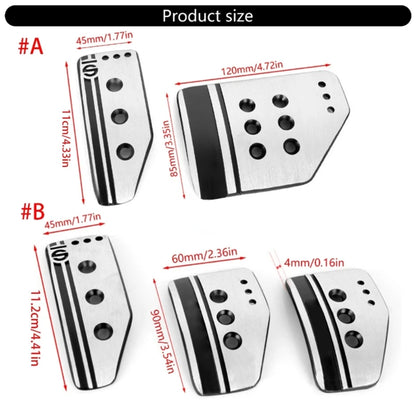 Anti-Slip Aluminum Pedal Cover Set – Accelerator, Brake, Clutch & Foot-Rest (Fits Most Manual & Automatic Cars)