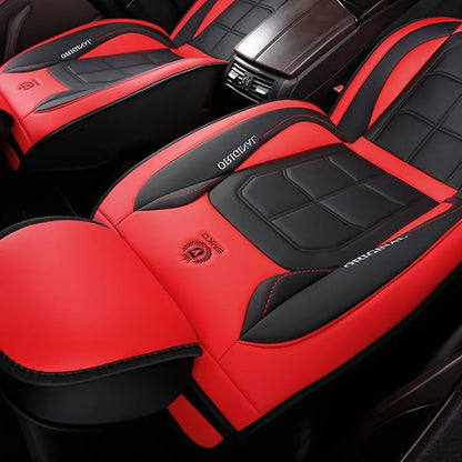 Universal Full Leather Car Seat Cover for Driver and Passenger Seats All Season Comfort