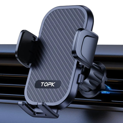 Universal Car Phone Holder for Air Vent with Gravity Clamp Design