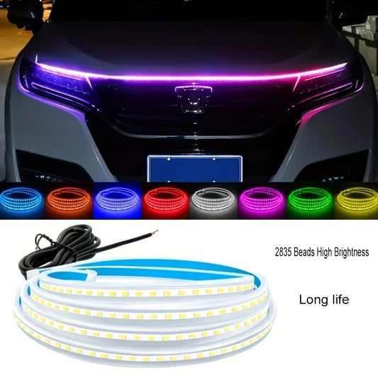 LED Car Hood Light Strip – Sequential Scanning Daytime Running Light for Headlight or Decorative Use