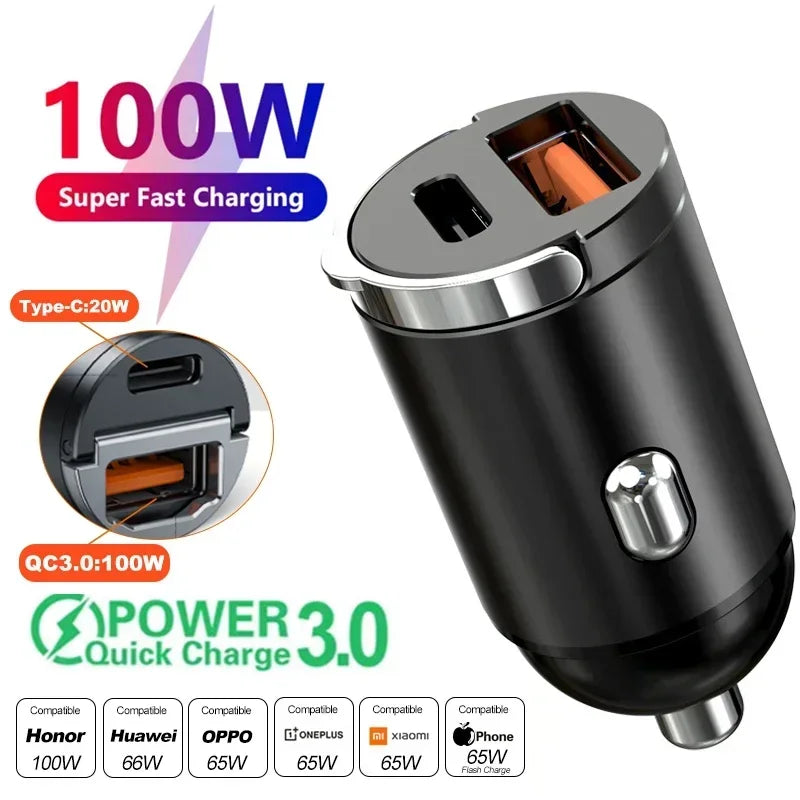 Dual USB 30W Car Charger – Fast Charging Adapter for 12V–24V Outlets