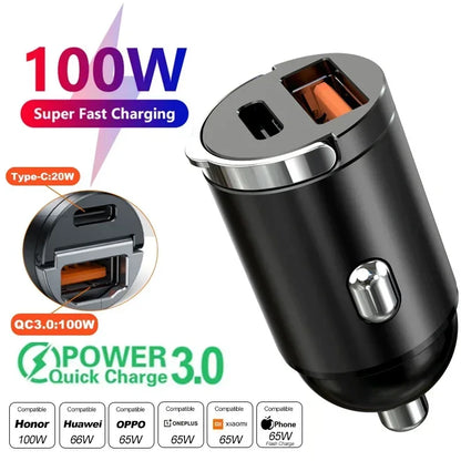 Dual USB 30W Car Charger – Fast Charging Adapter for 12V–24V Outlets