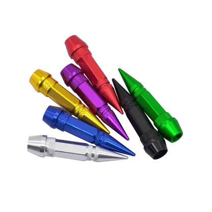 Bullet Style Tire Valve Caps Set of Four Universal Fit for Car Motorcycle and Bicycle