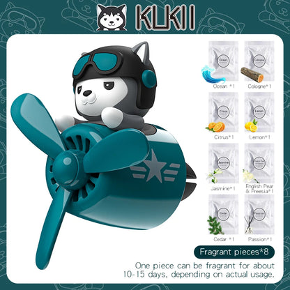 Bear Pilot Car Air Freshener Vent Clip