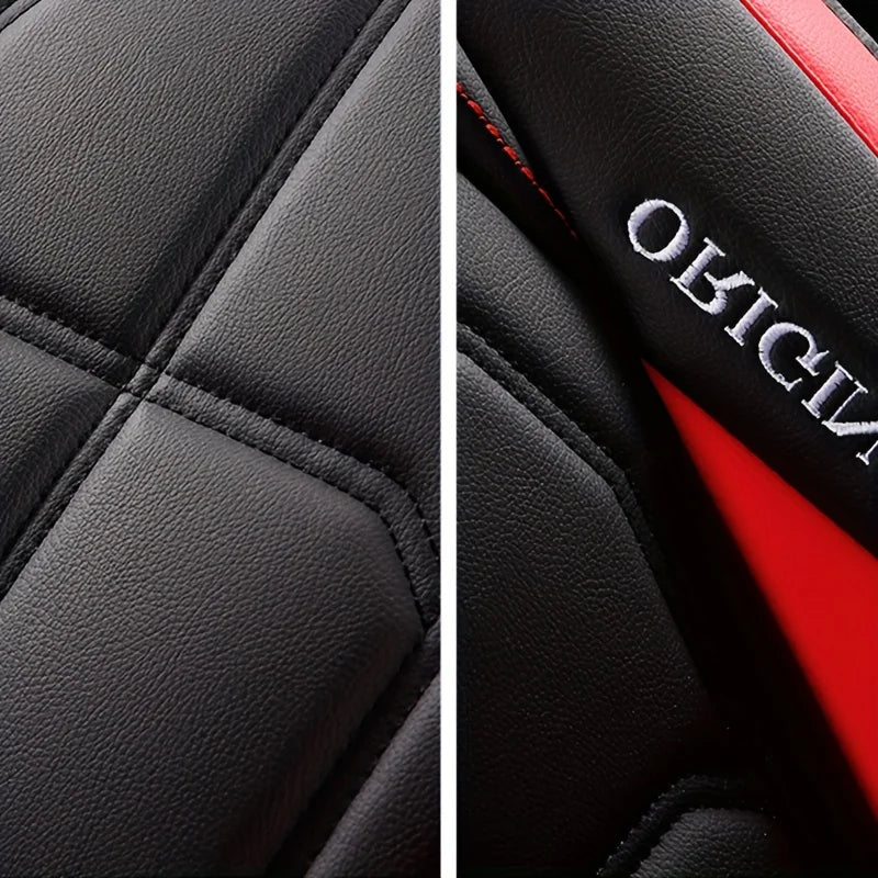 Universal Full Leather Car Seat Cover for Driver and Passenger Seats All Season Comfort