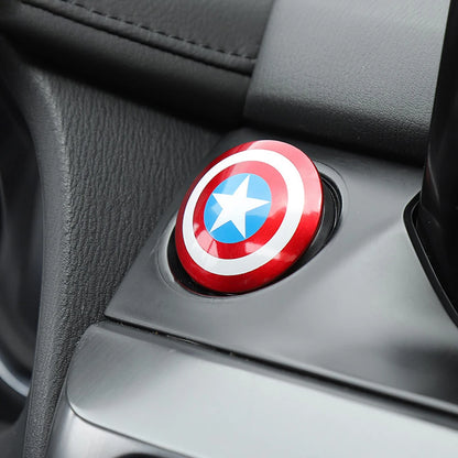 Superhero Car Ignition Button Cover Sticker Set Decorative Trim for Start Switch