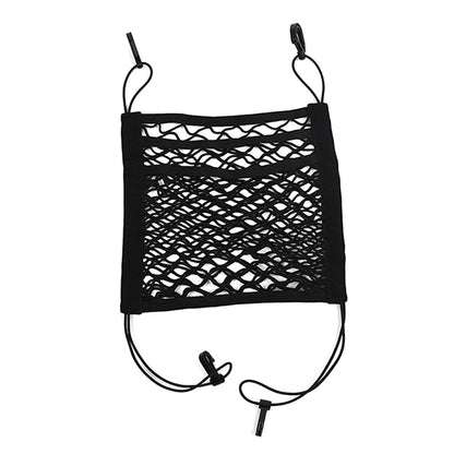 Car Mesh Seat Organizer and Pet Barrier with Pockets – 3 Layer Storage Net for Front Seats