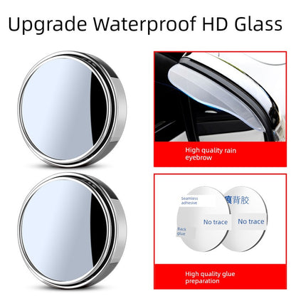 Rearview Round Blind Spot Mirror – 360° Wide Angle Car Reversing Assist