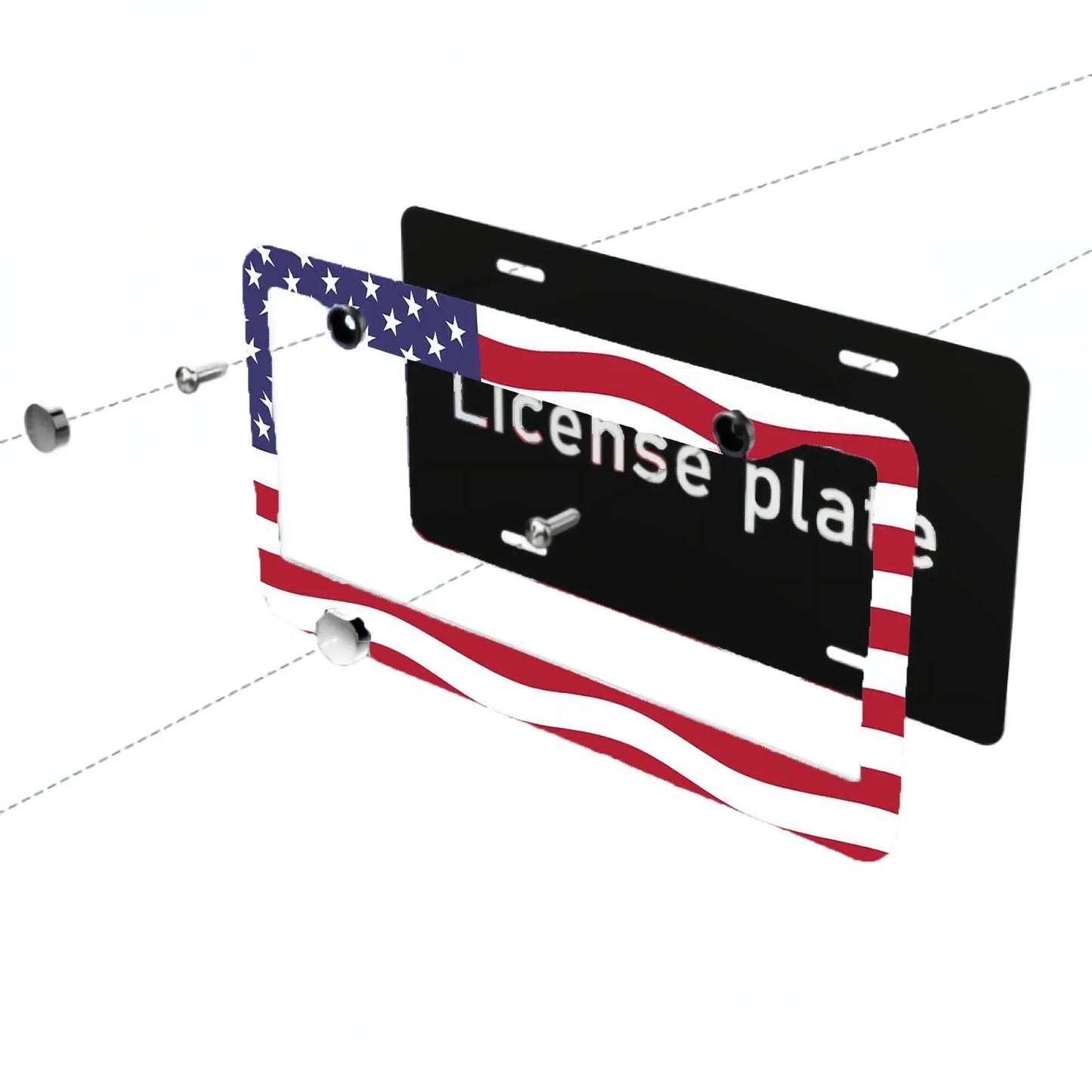 Sleek Universal Aluminum License Plate Frame