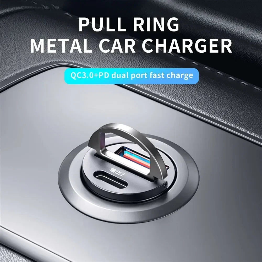 Dual USB 30W Car Charger – Fast Charging Adapter for 12V–24V Outlets