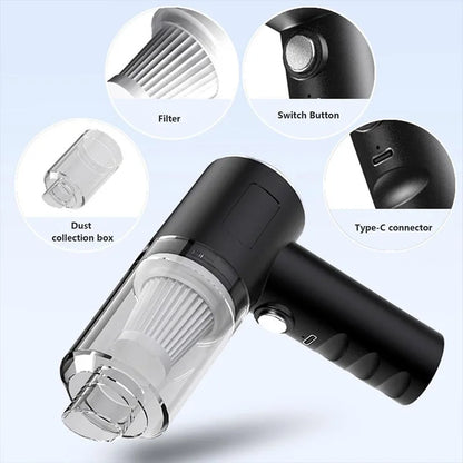 15000Pa Wireless Car Vacuum Cleaner – Portable Handheld Strong Suction Dust Collector