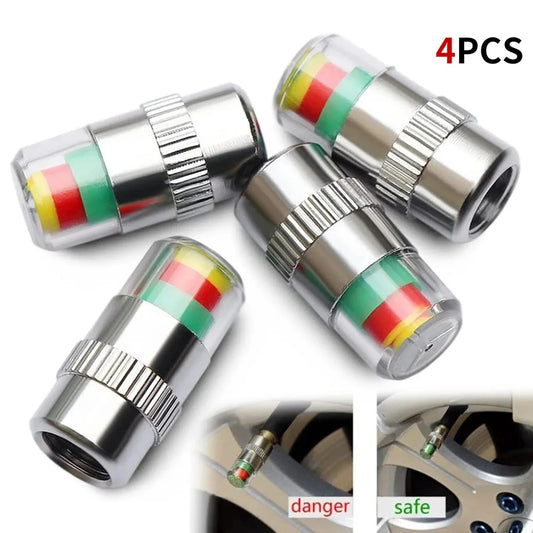Tire Pressure Indicator Valve Caps Set of 2 or 4