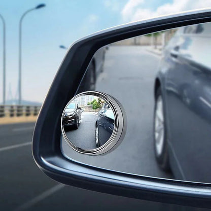2PCS 360° Adjustable Blind Spot Round Mirrors – Wide Angle Auxiliary Rearview Convex Mirrors