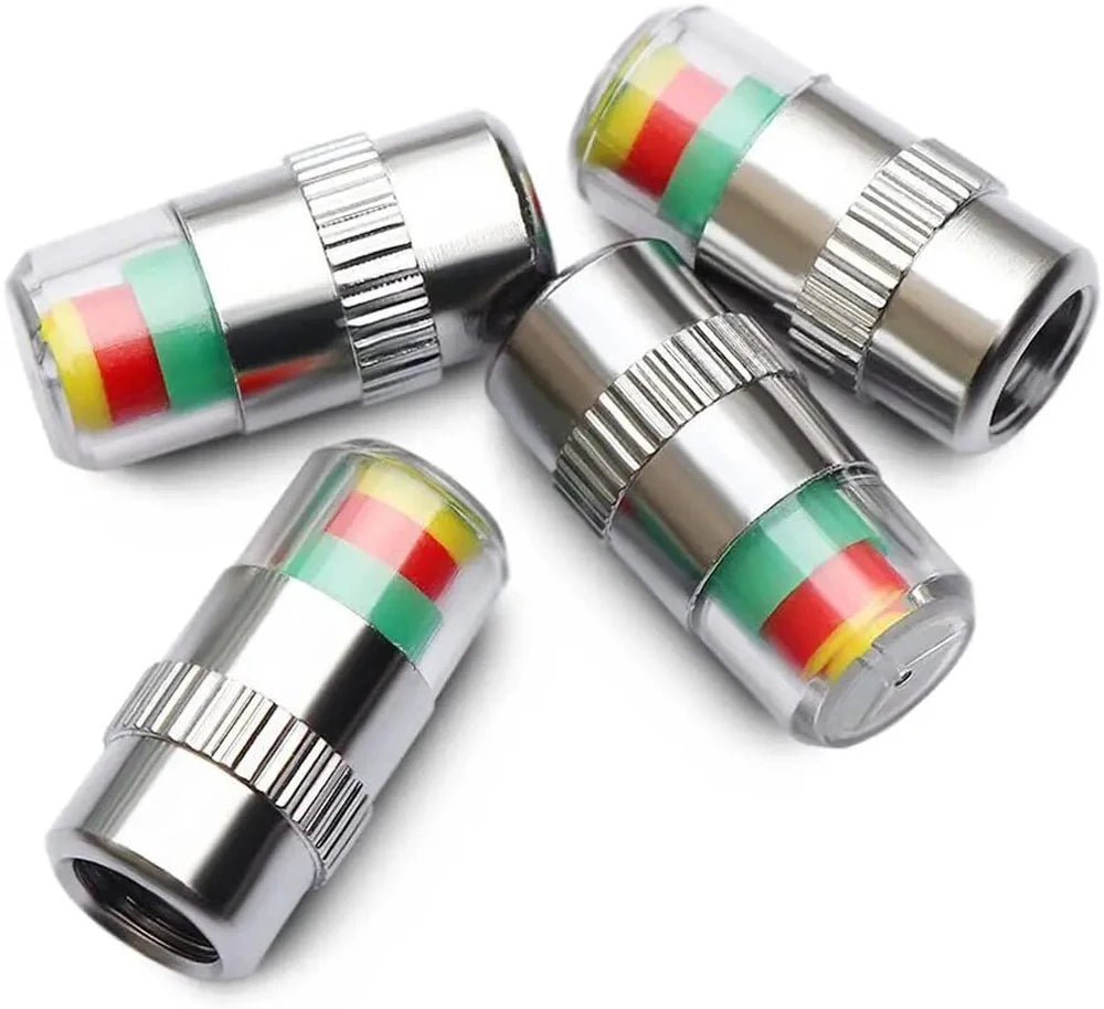 Tire Pressure Indicator Valve Caps Set of 2 or 4