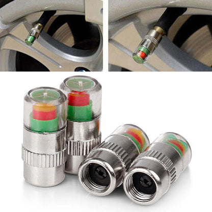 Tire Pressure Indicator Valve Caps Set of 2 or 4