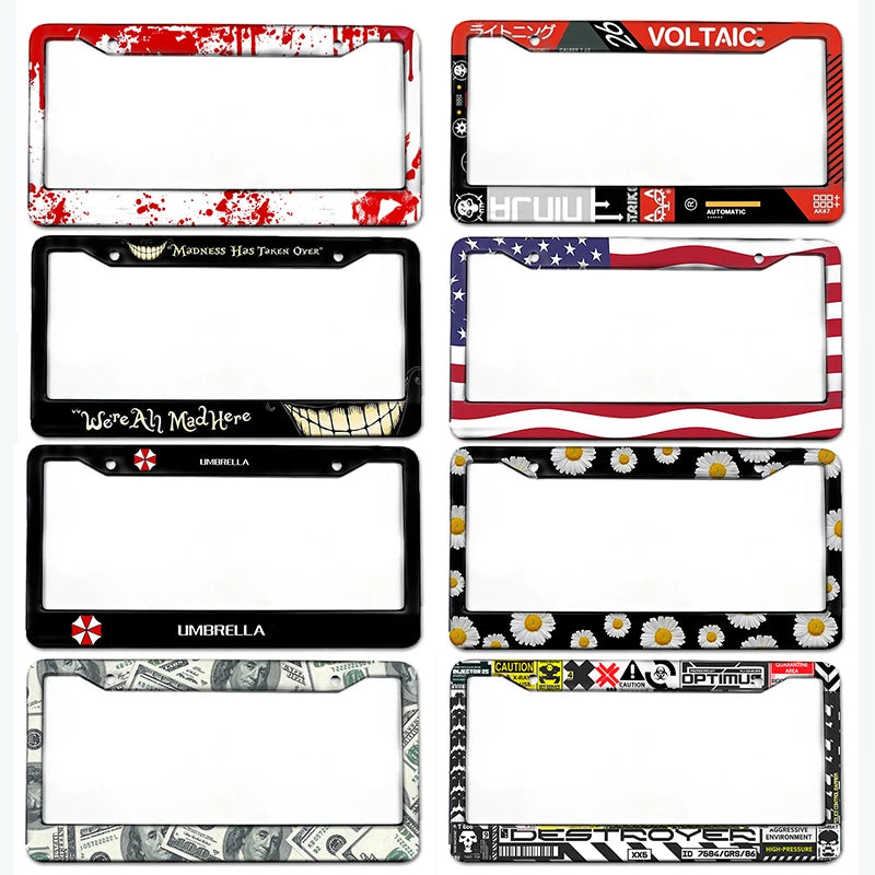 Sleek Universal Aluminum License Plate Frame