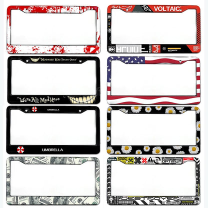 Sleek Universal Aluminum License Plate Frame