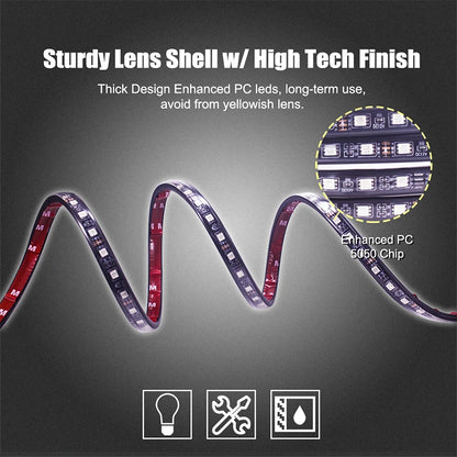 RGB LED Underglow Light Kit for Cars – 12V Universal Ambient Lighting with App Control