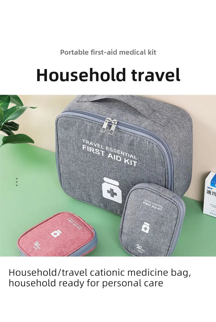 Portable Family First Aid Kit Travel and Home Medical Storage Bag