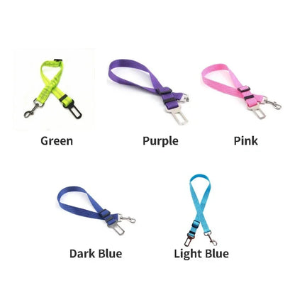 Dog Seat Belt, Dog Car Adjustable Seatbelts for Vehicle Nylon Pet Safety Heavy Duty & Elastic Car Harness for Dogs