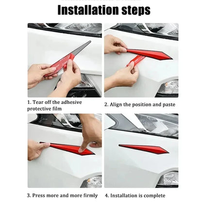 4PCS Car Anti-Scratch Protective Stickers – Bumper, Door, Rearview Mirror Edge Guard Rubber Strips