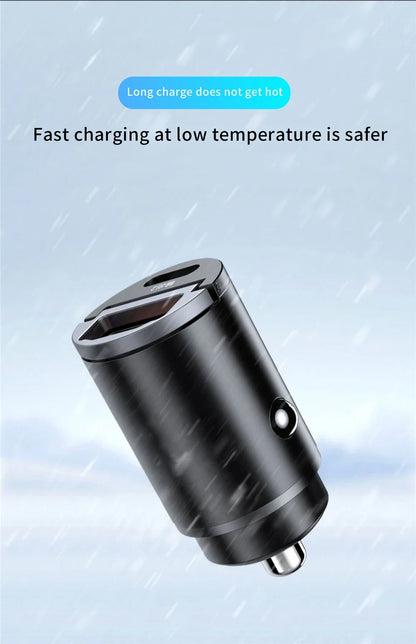 Dual USB 30W Car Charger – Fast Charging Adapter for 12V–24V Outlets
