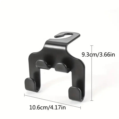 Car Headrest Hook with Phone Holder – Back Seat Organizer and Mobile Stand