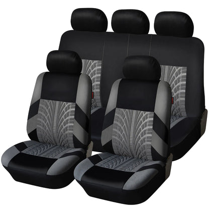 Universal Car Seat Cover Set with Embroidered Design for All Season Comfort