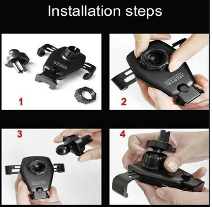 Universal Multi-Function Car Phone Holder for Dashboard Sun Visor and Mirror