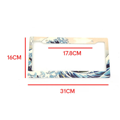 JDM Style Hokkaido Wave License Plate Frame