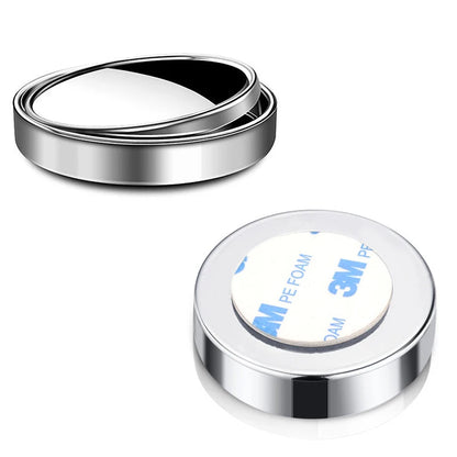 2PCS 360° Adjustable Blind Spot Round Mirrors – Wide Angle Auxiliary Rearview Convex Mirrors