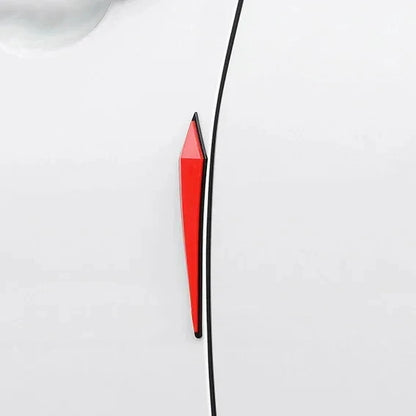 4PCS Car Anti-Scratch Protective Stickers – Bumper, Door, Rearview Mirror Edge Guard Rubber Strips