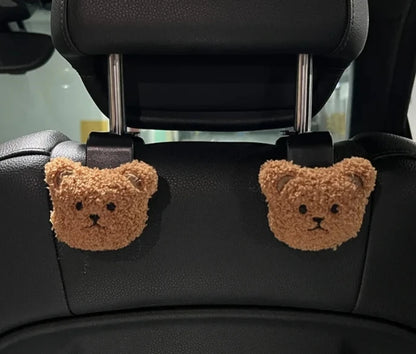 Car Headrest Hook with Phone Holder – Back Seat Organizer and Mobile Stand