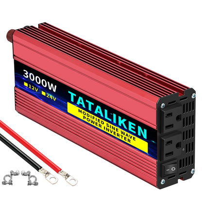 12V DC to 110V AC Power Inverter – Modified Sine Wave, 500W–4000W with LED Voltage Display