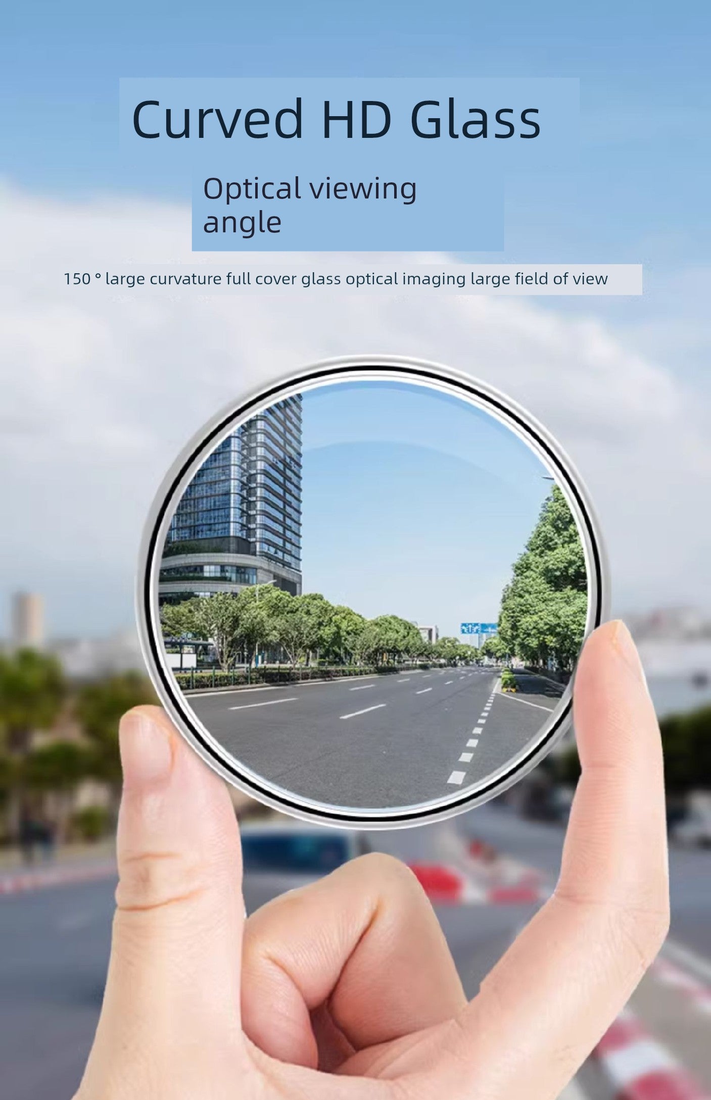 Rearview Round Blind Spot Mirror – 360° Wide Angle Car Reversing Assist