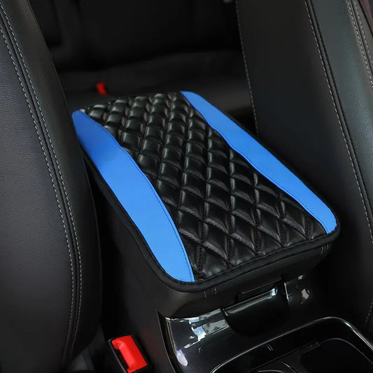 Universal PU Leather Car Armrest Cover Mat – Ethnic Style Waterproof Non-Slip Pad