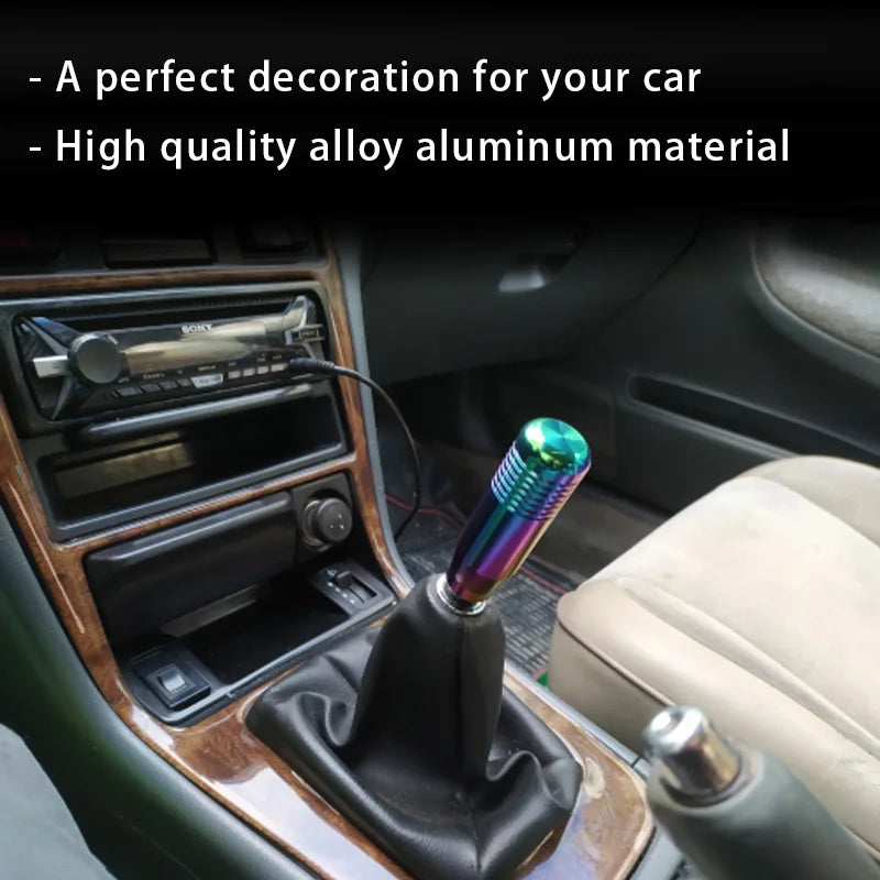 Universal Aluminum Gear Shift Knob for Manual Transmission Cars with 3 Size Adapters